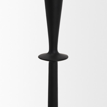 Mercana Qwin Matte Black Cast Aluminum Medium Candle Holder
