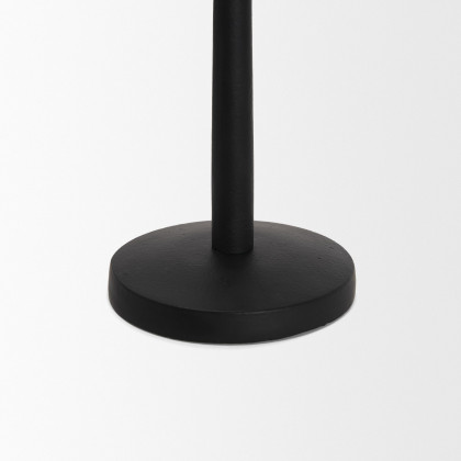 Mercana Qwin Matte Black Cast Aluminum Medium Candle Holder