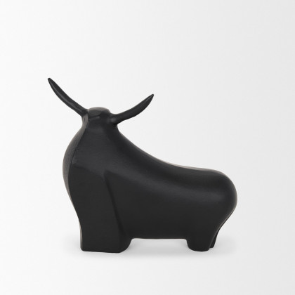 Mercana Radu Large Metal Bull Decorative Object - Black