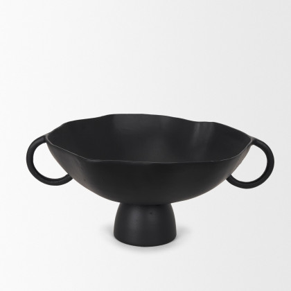 Mercana Radka Metal Decorative Bowl - Black, Large