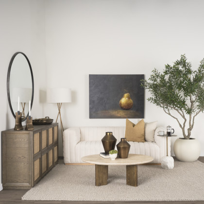 Mercana - Rini Accent Table in Gold, Stone