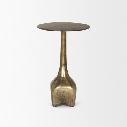 Mercana Risha Small Accent Table - Gold, Metal