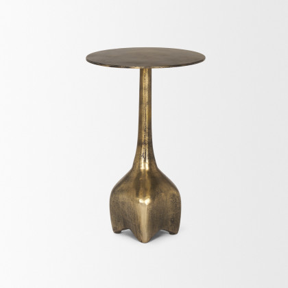 Mercana Risha Small Accent Table - Gold, Metal