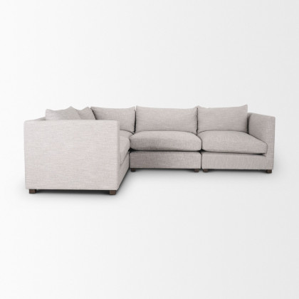 Mercana Halston 4 Piece Sectional - Light Gray