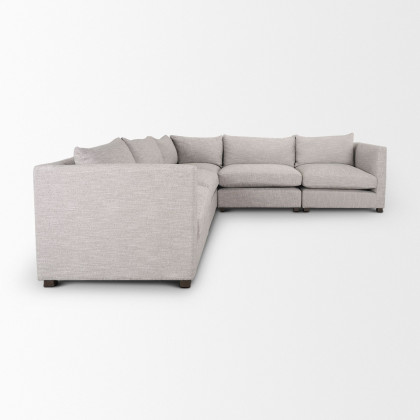Mercana Halston 5 Piece Sectional - Light Gray