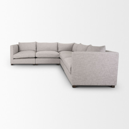 Mercana Halston 5 Piece Sectional - Light Gray