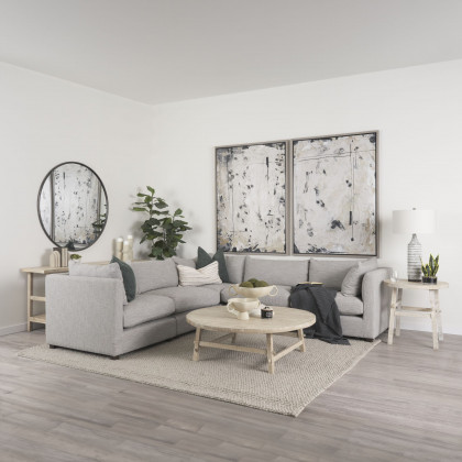 Mercana Halston 5 Piece Sectional - Light Gray