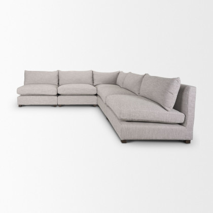 Mercana Halston 5 Piece Sectional - Light Gray