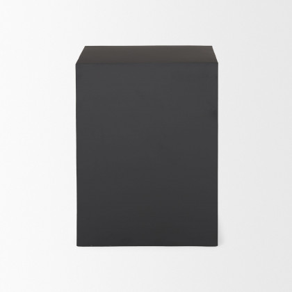 Mercana - Sobi Matte Black Square Metal Side Table