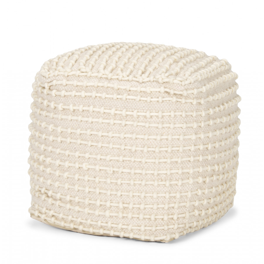 Mercana - Sakaye Pouf in Beige, Fabric