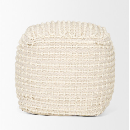 Mercana - Sakaye Pouf in Beige, Fabric