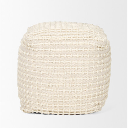 Mercana - Sakaye Pouf in Beige, Fabric
