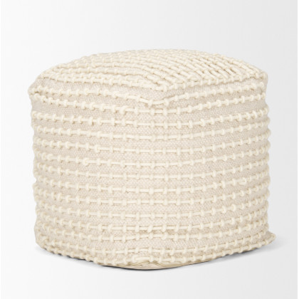 Mercana - Sakaye Pouf in Beige, Fabric