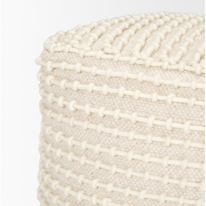 Mercana - Sakaye Pouf in Beige, Fabric