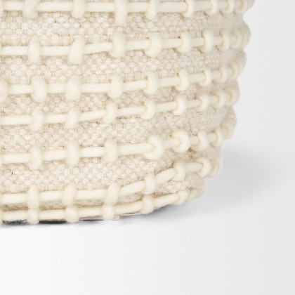 Mercana - Sakaye Pouf in Beige, Fabric