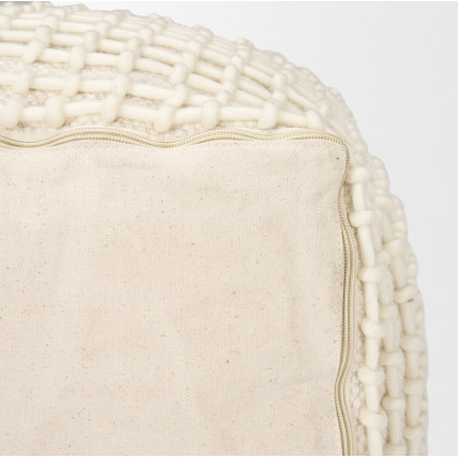 Mercana - Sakaye Pouf in Beige, Fabric