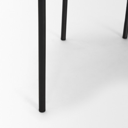 Mercana Parker Dining Chair with Black Metal - Brown/Black