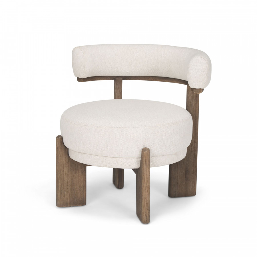 Mercana - Souvik Accent Chair in Oatmeal, Fabric