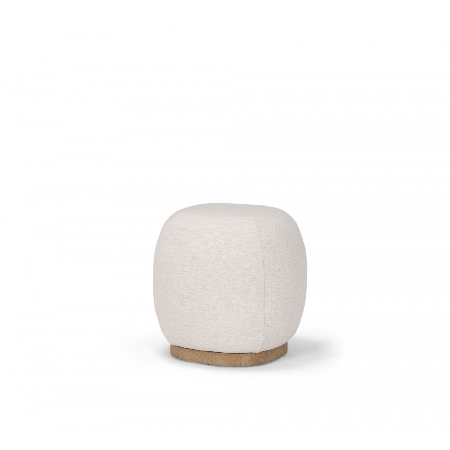 Mercana Siren Counter Stool with Light Brown Wood - Cream