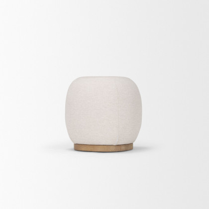 Mercana Siren Counter Stool with Light Brown Wood - Cream