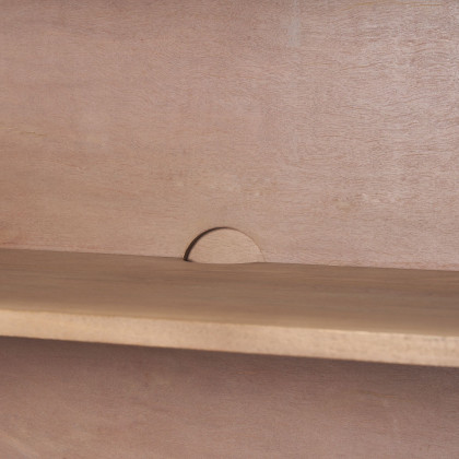 Mercana - Sorina Reverse Fluted Light Brown Wood Accent Cabinet