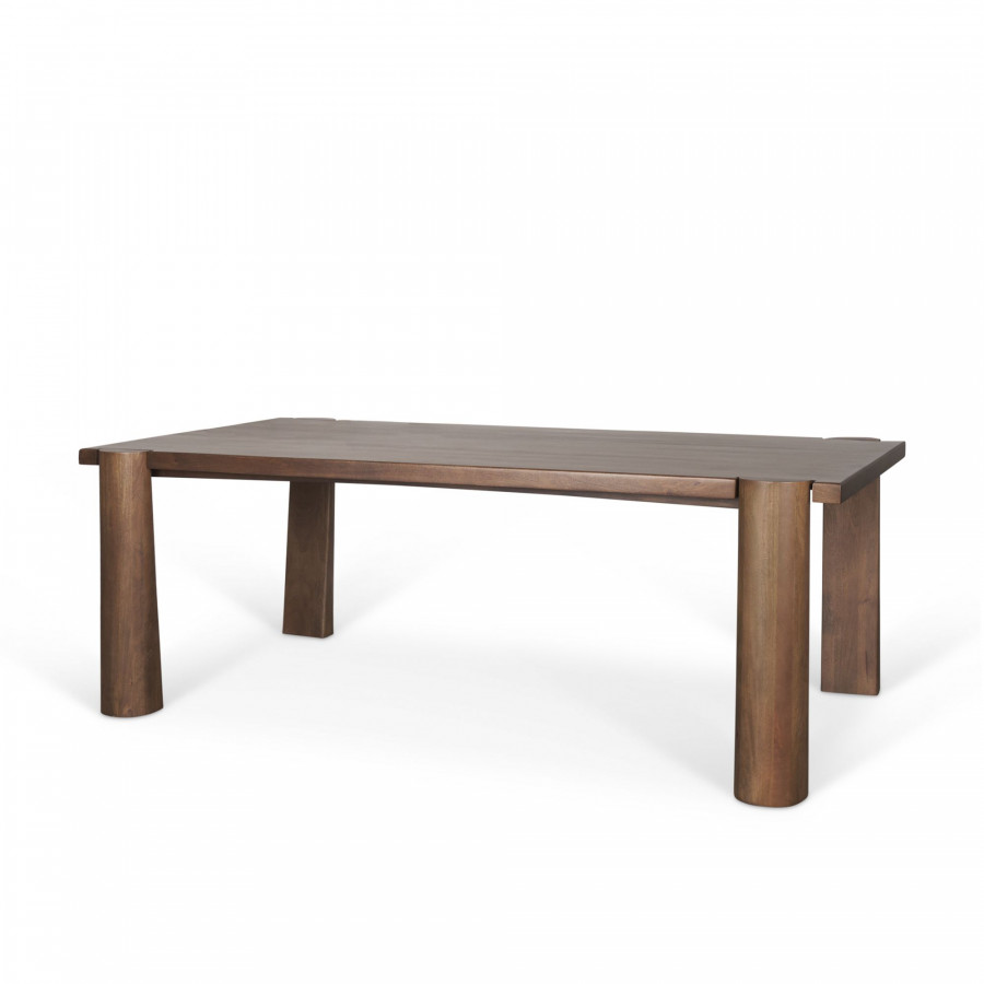 Mercana - Tammar Rectangular Dining Table with Tapered Legs in Brown, Wood