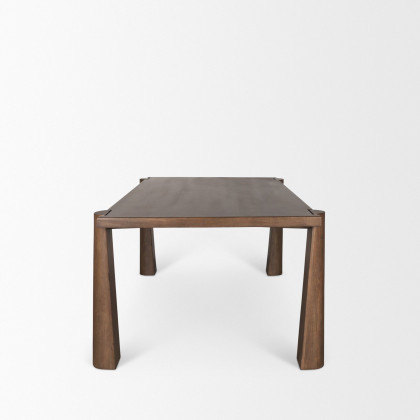 Mercana - Tammar Rectangular Dining Table with Tapered Legs in Brown, Wood