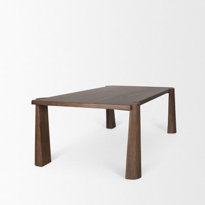 Mercana - Tammar Rectangular Dining Table with Tapered Legs in Brown, Wood