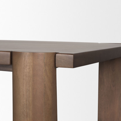 Mercana - Tammar Rectangular Dining Table with Tapered Legs in Brown, Wood