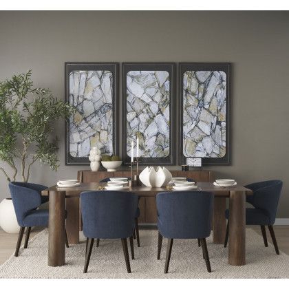 Mercana - Tammar Rectangular Dining Table with Tapered Legs in Brown, Wood