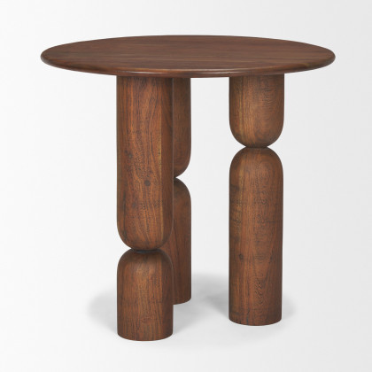 Mercana - Sonel Foyer Table in Brown, Solid Wood