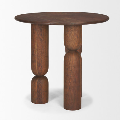 Mercana - Sonel Foyer Table in Brown, Solid Wood