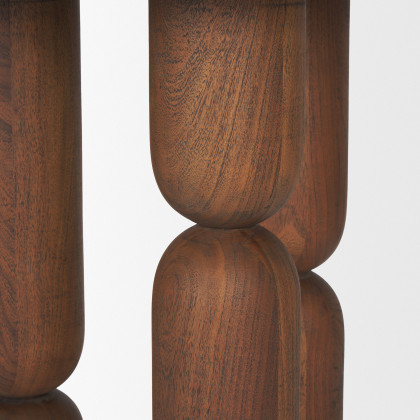 Mercana - Sonel Foyer Table in Brown, Solid Wood