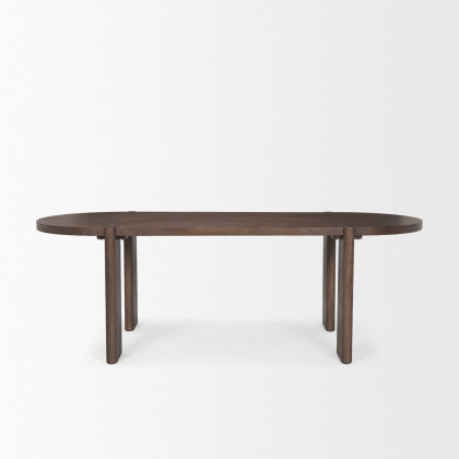 Mercana Sohan Oval Dining Table - Dark Brown
