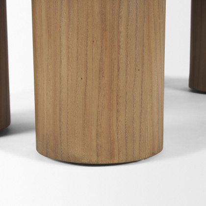 Mercana Tavi Rectangular Coffee Table with Column Legs - Brown