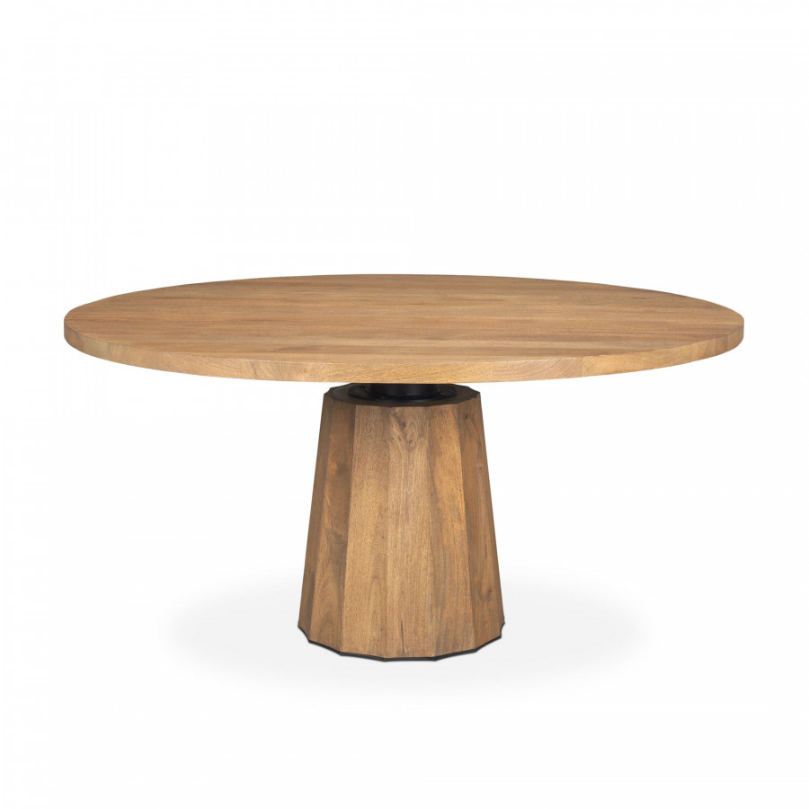 Mercana Swanson Round Dining Table - Light Brown
