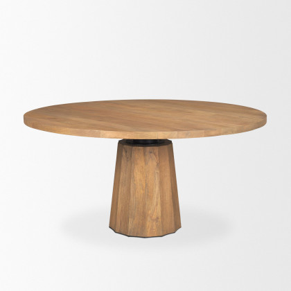 Mercana Swanson Round Dining Table - Light Brown
