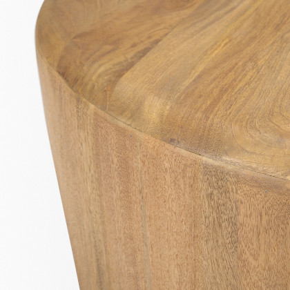 Mercana Shima Round Coffee Table with Arched Legs - Light Brown