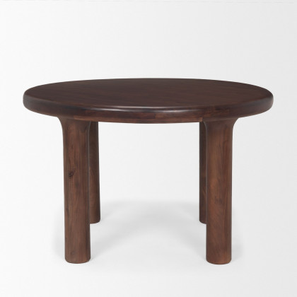 Mercana Soma Round Dining Table - Dark Brown