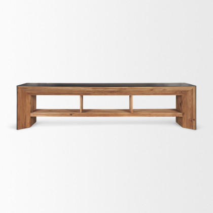 Mercana - Tabor Media Console with Black Oak Waterfall in Natural, Wood