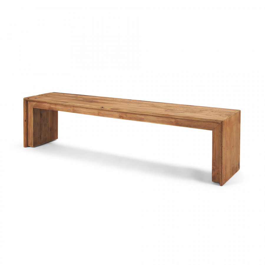 Mercana - Tahira Bench in Brown, Reclaimed Wood