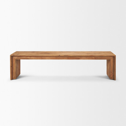 Mercana - Tahira Bench in Brown, Reclaimed Wood