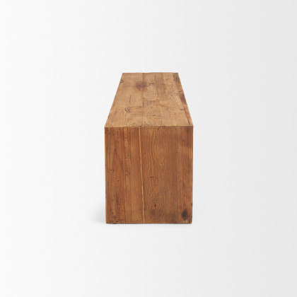 Mercana - Tahira Bench in Brown, Reclaimed Wood
