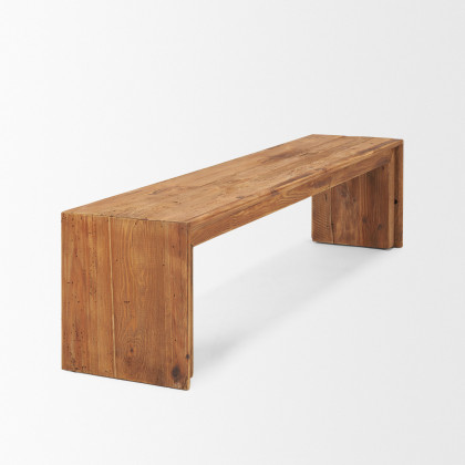 Mercana - Tahira Bench in Brown, Reclaimed Wood