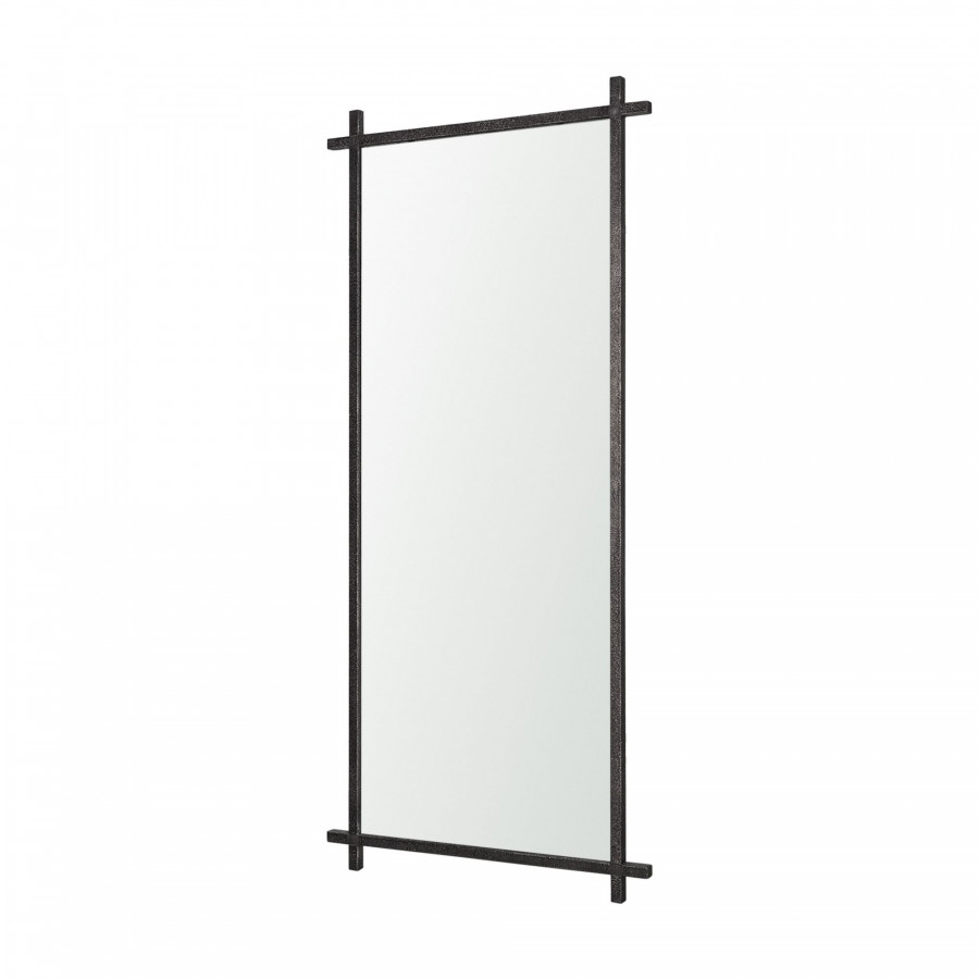 Mercana Tori Metal Cross Frame Wall Mirror - Gunmetal