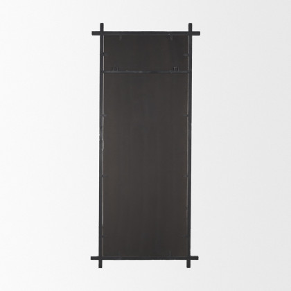 Mercana Tori Metal Cross Frame Wall Mirror - Gunmetal