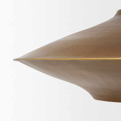 Mercana - Titus 1-Light Brass Finished Metal Disc Pendant