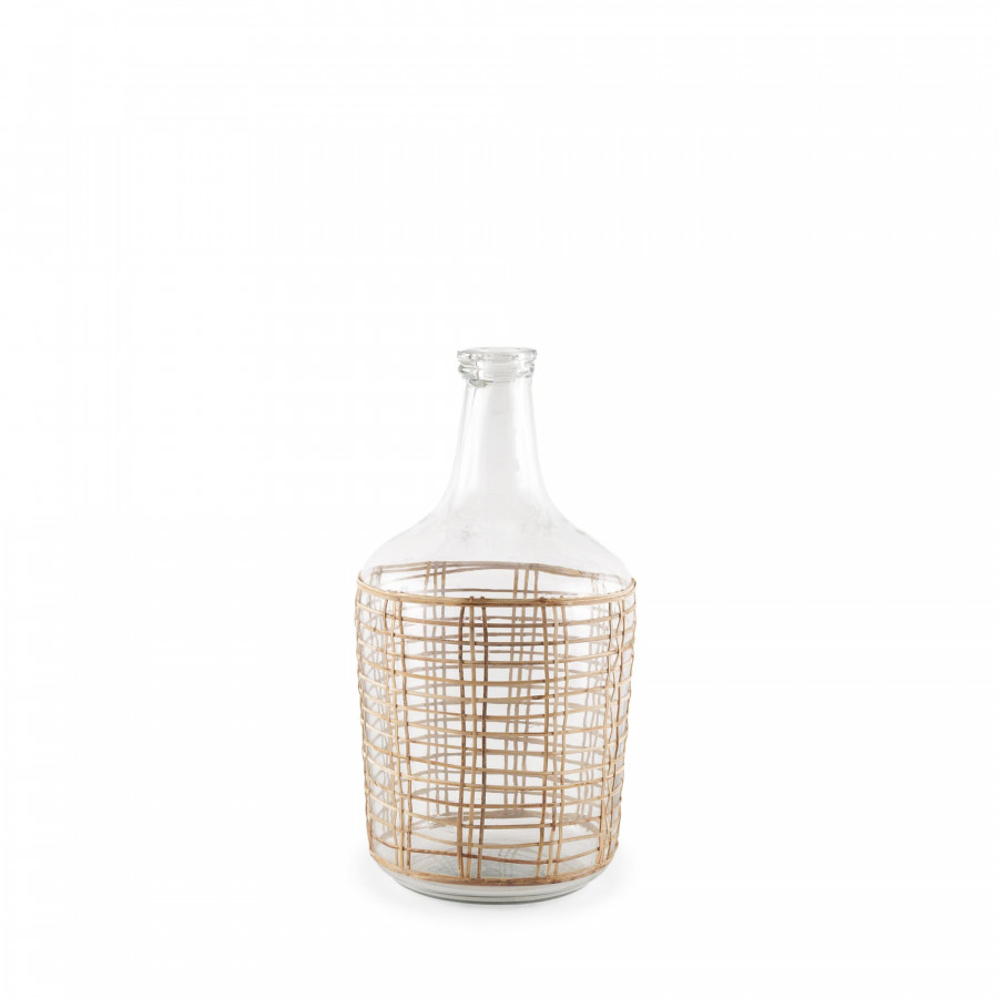 Mercana - Troian Rattan Wrapped Glass Bottle