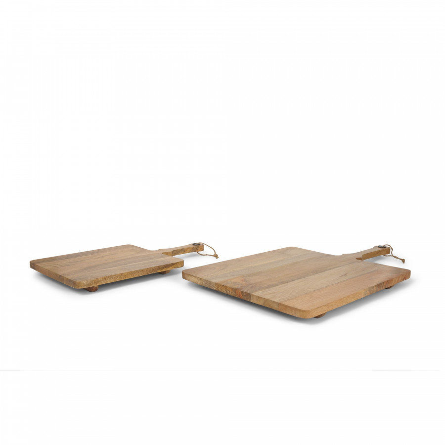 Mercana - Khana Natural Solid Wood Square Serving Boards