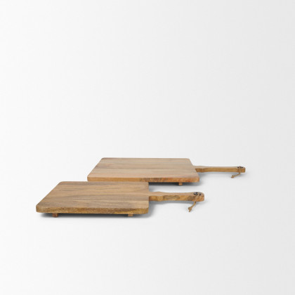 Mercana - Khana Natural Solid Wood Square Serving Boards